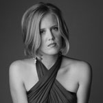 Lucia Burgundy Top, Black & White Photo